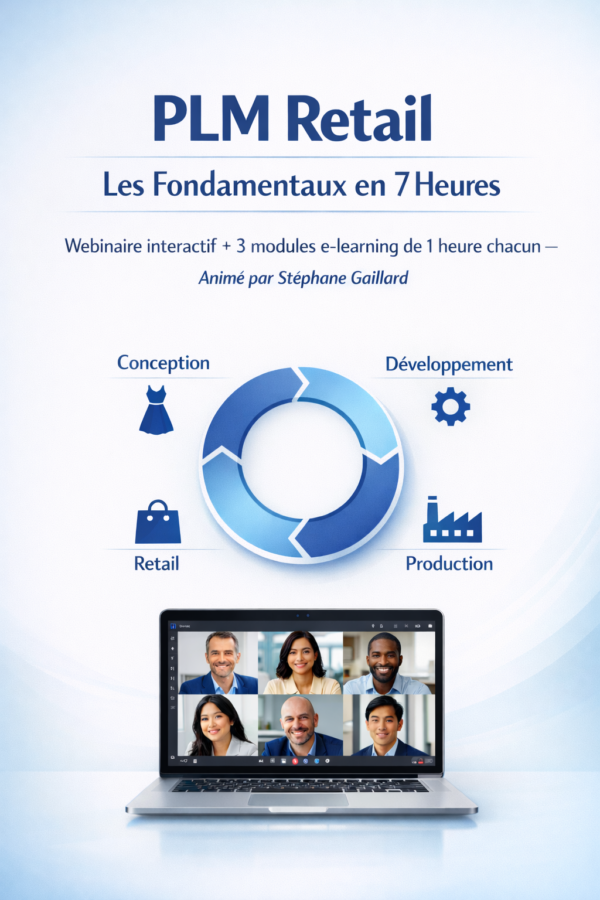 Image avec un ordinateur une roue montrant le fonctionnement du PLM